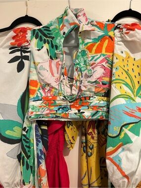 Anthropologie Rococo Cotton Long Sleeve Top
